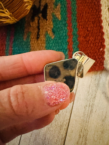 Navajo Coral, Spiny & Sterling Silver Pendant