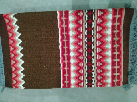 Brown and Red Aztec Saddle Pad