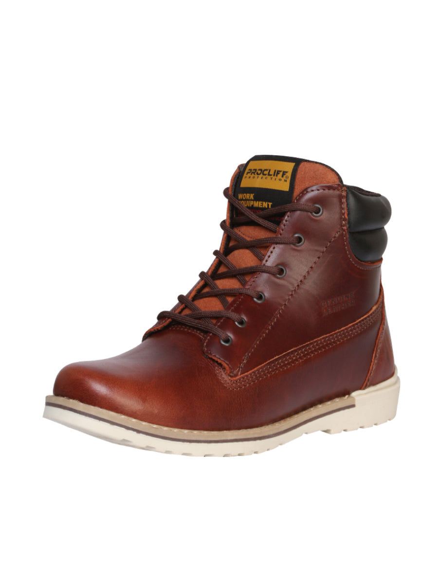 BOTIN TRABAJO S/C AGUJETAS PROCLIFF PROTECTION 0300 PULL UP CUERO VINO