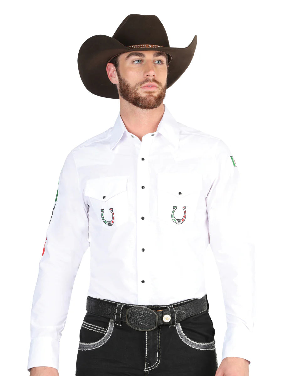 CAMISA VAQUERA M/ LARGA EL GENERAL MEX2301 65% POLYESTER 35% ALGODON BLANCO