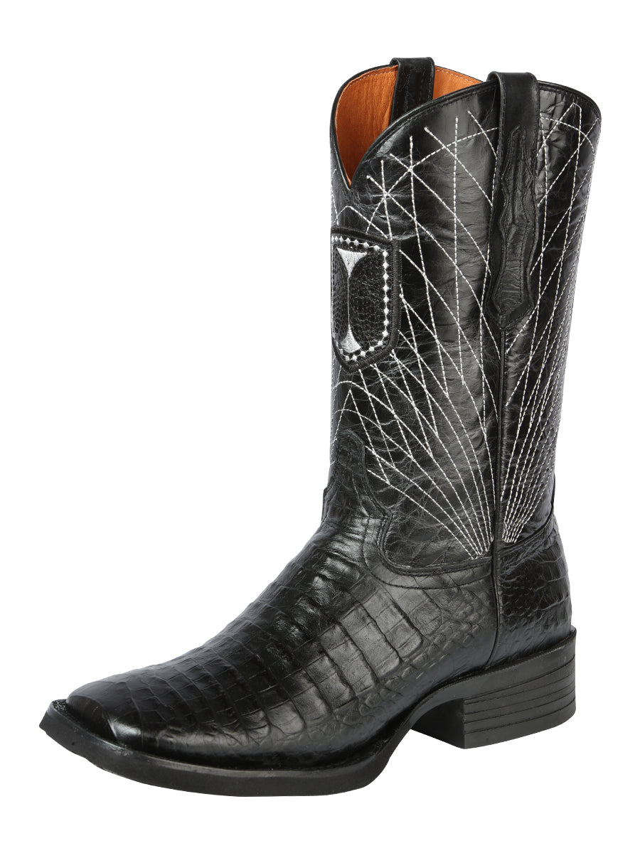 BOTA RODEO IMITACION EL GENERAL CA-IMIT-30 CAIMAN BELLY NEGRO