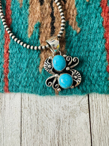 Navajo Turquoise & Sterling Silver Pendant