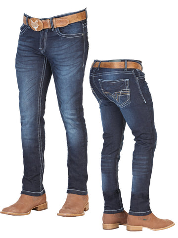 PANTALON  EL NORTENO 99084 DENIM DARK BLUE