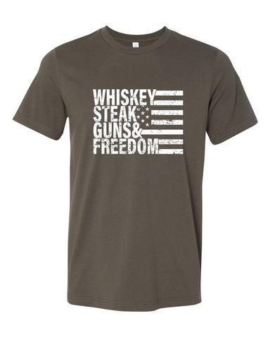 Whiskey Steak Guns & Freedom Tee