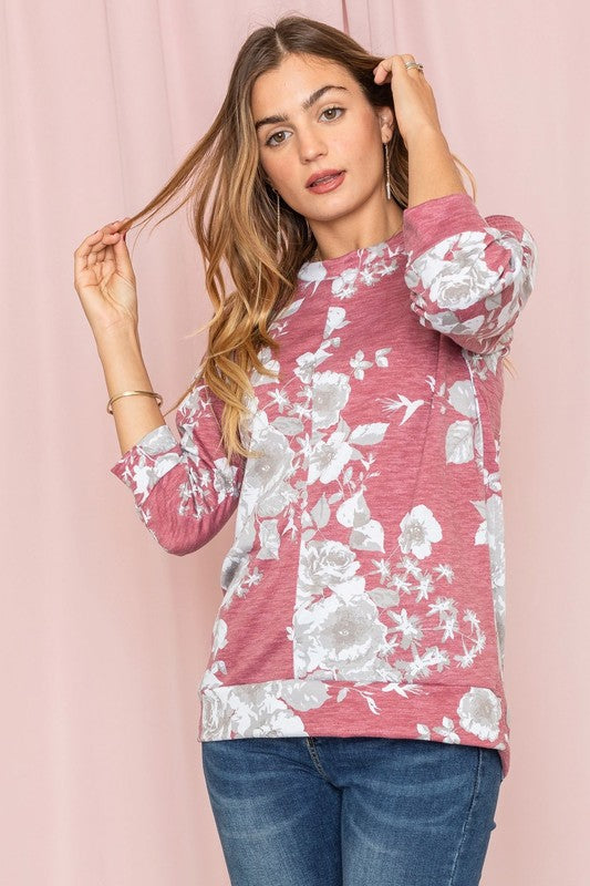 Plus Spring Floral Tunic