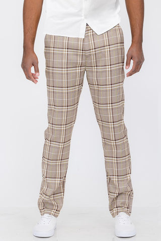 Weiv Mens Plaid Trouser Pants