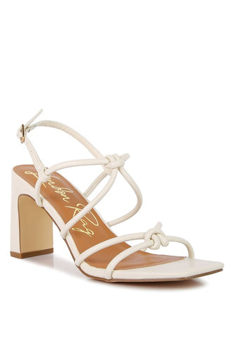 KRALOR KNOTTED STRAP MID HEEL SANDAL