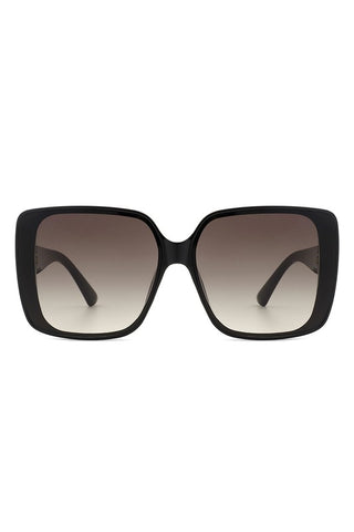 Square Retro Fashion Flat Top Women Sunglasses