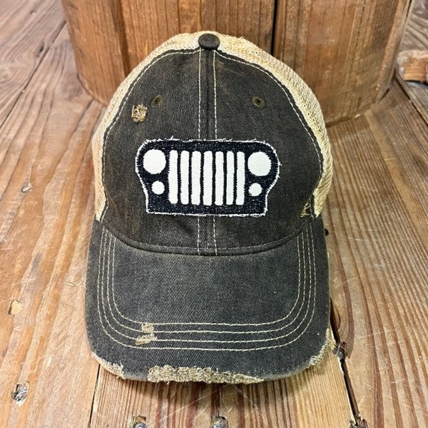 Black Jeep Grill Hat