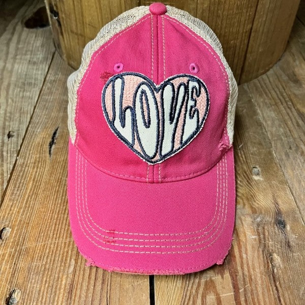 Love on Pink Hat