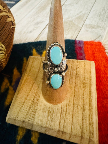 Navajo Turquoise & Sterling Silver Ring Size 6