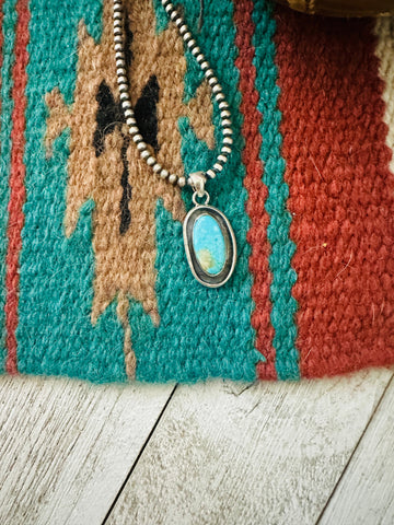 Navajo Turquoise & Sterling Silver Shadowbox Pendant