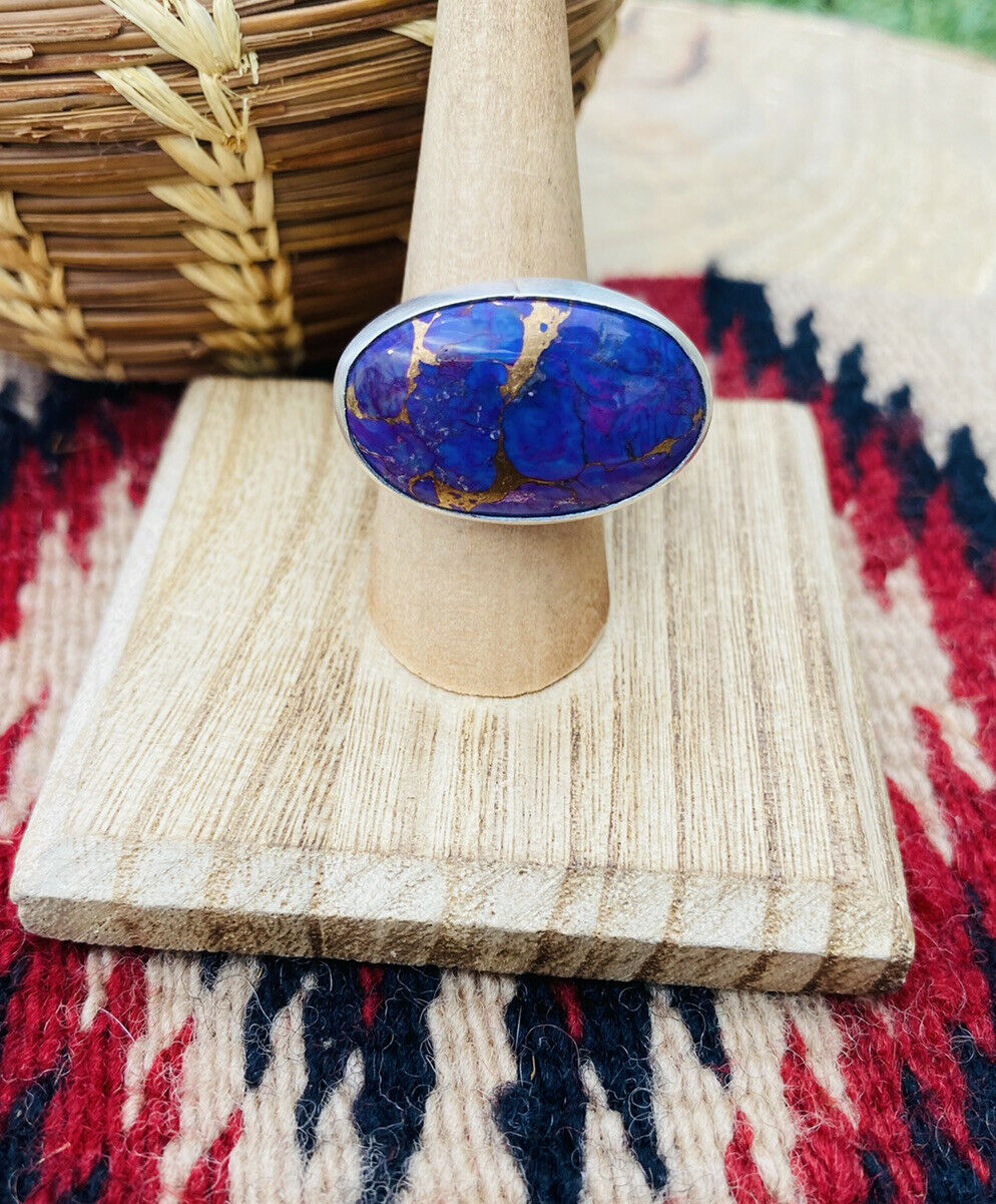 Navajo Purple Dream Mohave & Sterling Silver Adjustable Ring