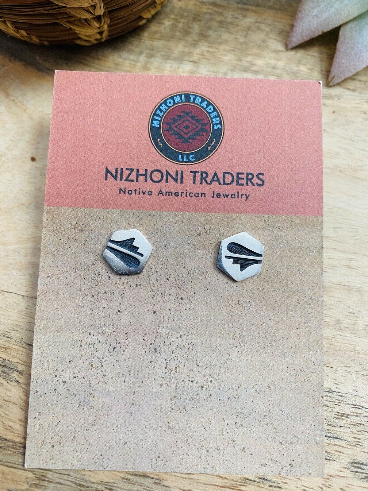 Hopi Overlaid Sterling Silver Stud Earrings