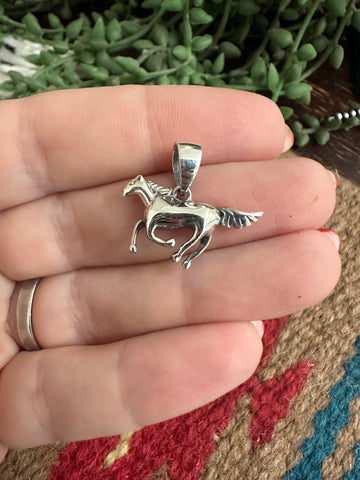 Beautiful Handmade Sterling Silver Horse Pendant