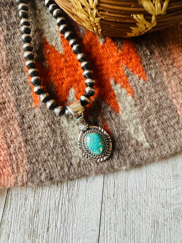 Navajo Turquoise & Sterling Silver Pendant