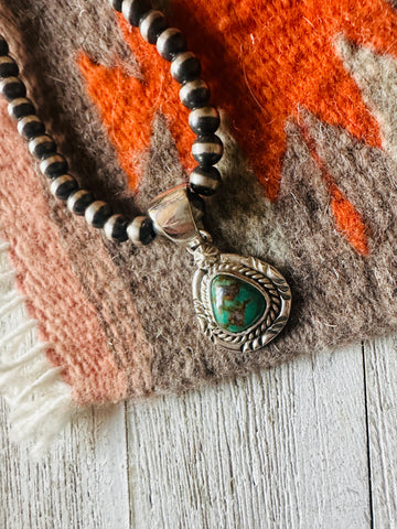 Navajo Turquoise & Sterling Silver Pendant