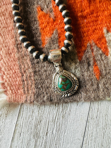 Navajo Turquoise & Sterling Silver Pendant