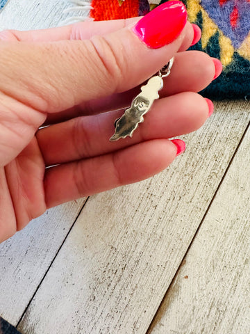 Navajo Sterling Silver & Turquoise Flower Pendant