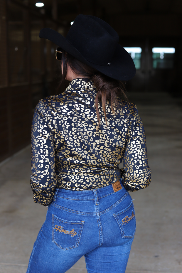 GOLD LEOPARD PERFORMANCE SHIRT