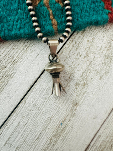 Navajo Sterling Silver Blossom Pendant