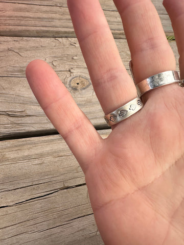 Beautiful Handmade Dahlia Rose And Sterling Silver Adjustable Cross Ring