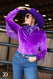 PURPLE FRINGE VELVET PERFORMANCE SHIRT (ADULT)