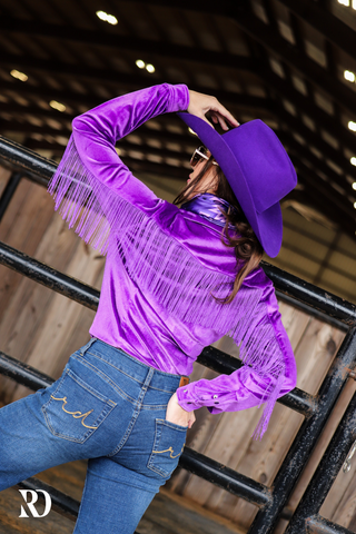 PURPLE FRINGE VELVET PERFORMANCE SHIRT (ADULT)