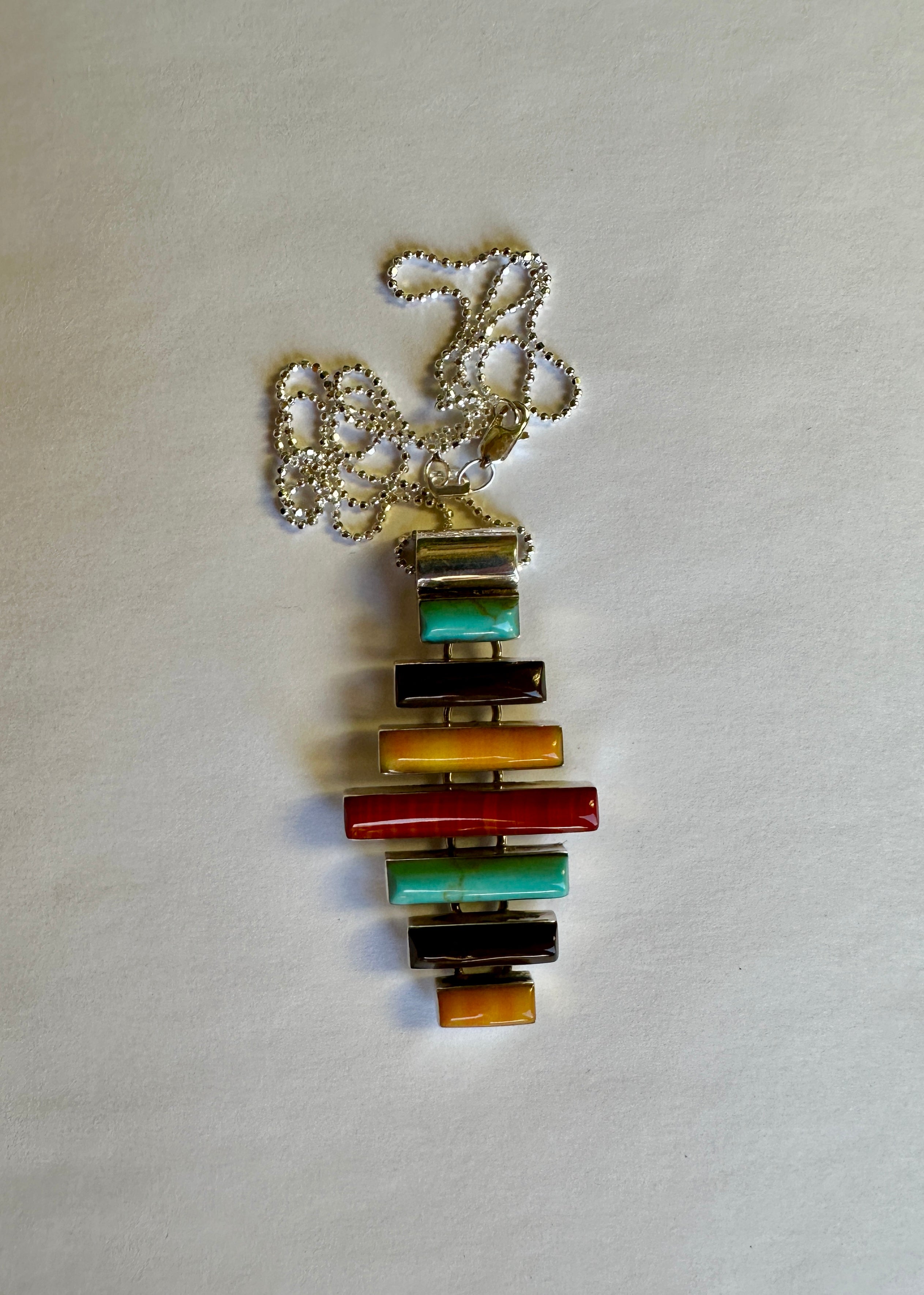 STACKED TEJANO BARS PENDANT Necklace