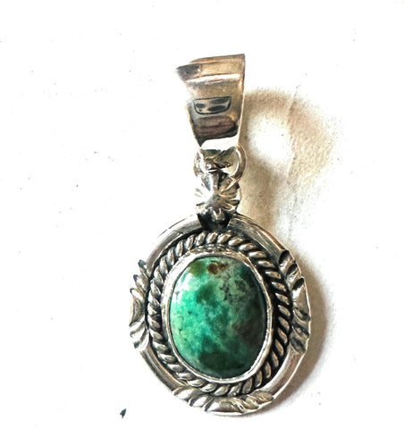 Navajo Turquoise & Sterling Silver Pendant