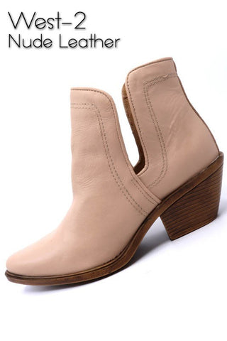 Summer Ankle Booties: Soft Leather Western Style Shoes for Women