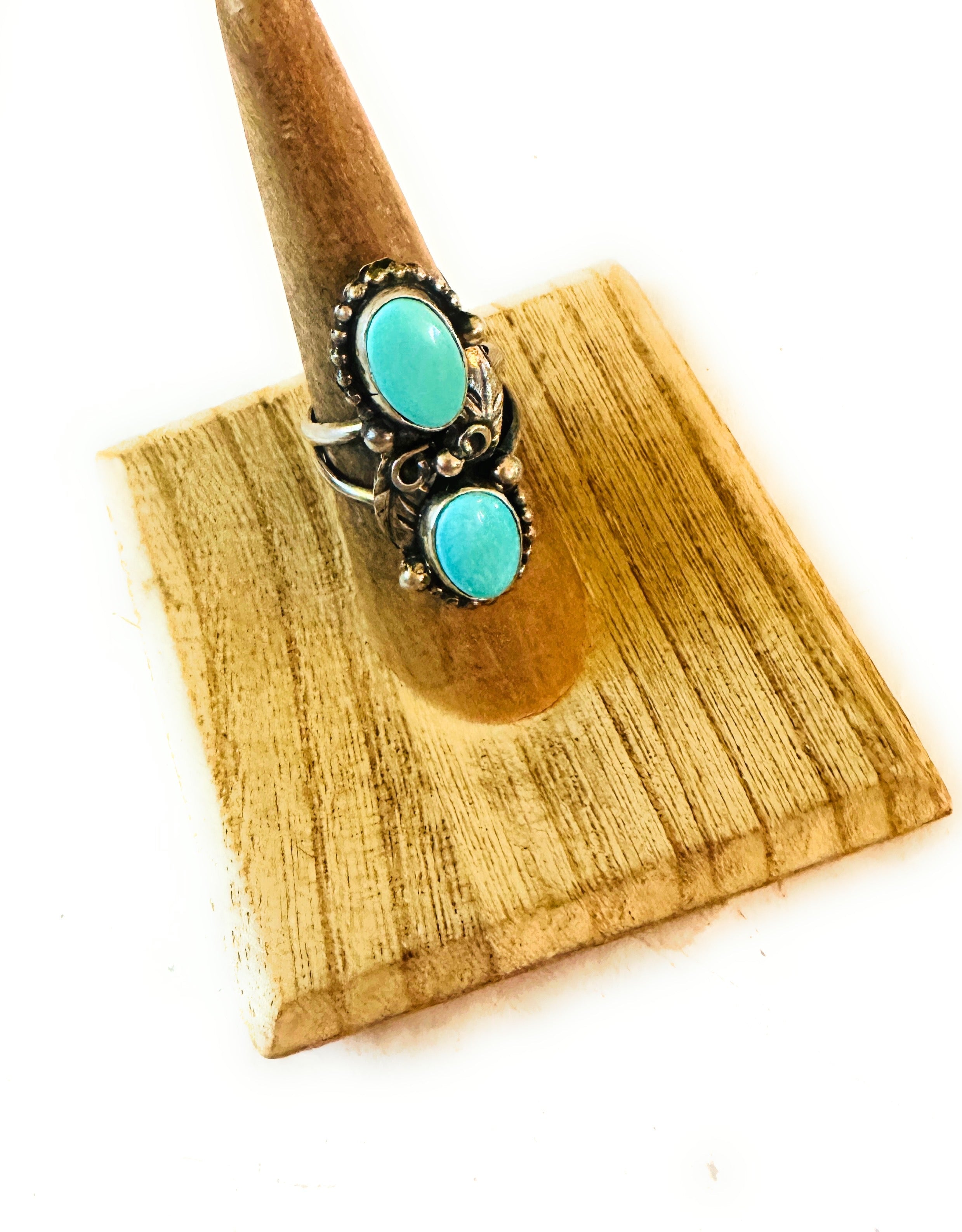 Navajo Turquoise & Sterling Silver Ring Size 6