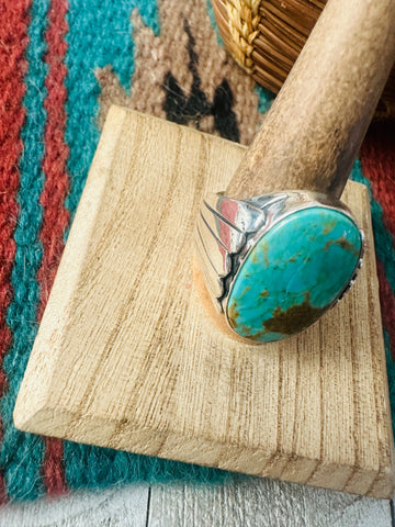 Navajo Royston Turquoise & Sterling Silver Ring Size 11