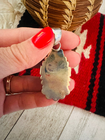 Navajo Kingman Turquoise & Sterling Silver Pendant