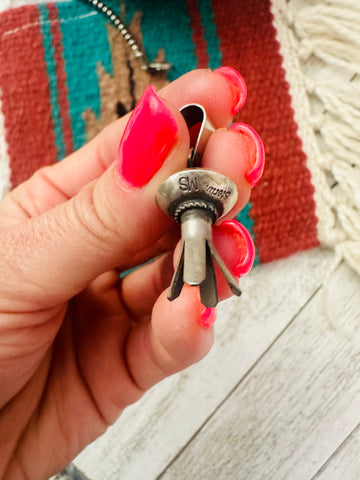 Navajo Sterling Silver Blossom Pendant