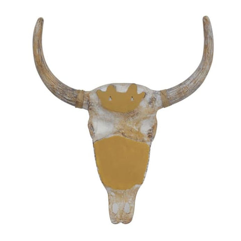 Linen Mart - POLYSTONE BULL SKULL WALL DECOR