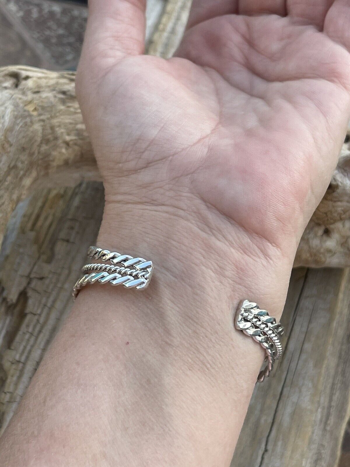 Navajo Orange Spiny Sterling Silver  Cuff Bracelet Stamped W. Begay