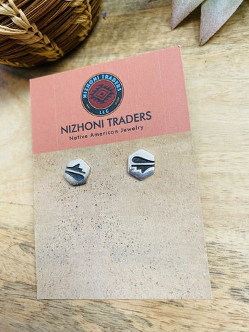 Hopi Overlaid Sterling Silver Stud Earrings