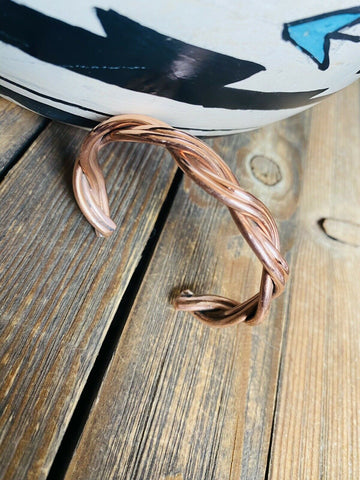 Navajo Copper Over Sterling Hand Twisted Cuff Bracelet