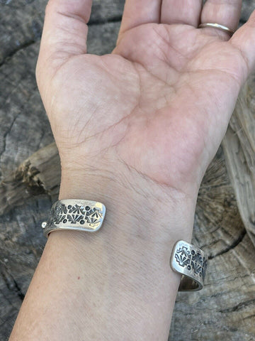 Navajo Multi Stone Sterling Silver Cluster Colorful Cuff Bracelet