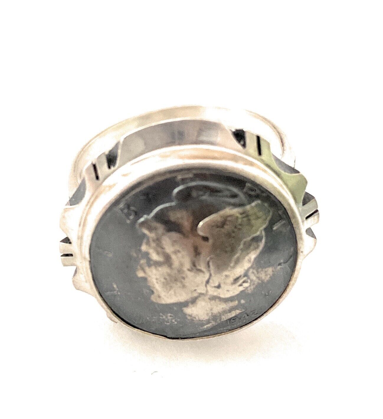 Navajo Sterling Silver Liberty Dime Ring