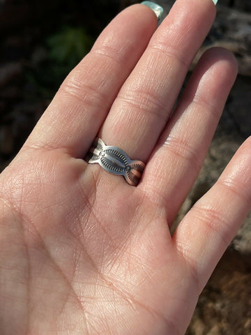 Navajo Sterling Silver Turquoise Statement Ring Size 6.5