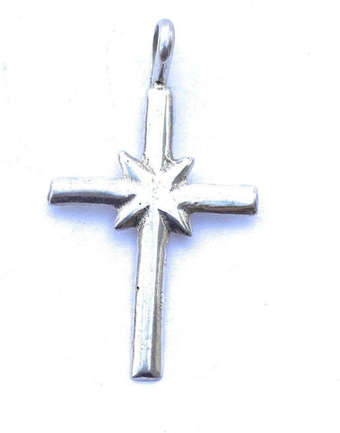 Vintage Navajo Sterling Silver Mini Cross Pendant