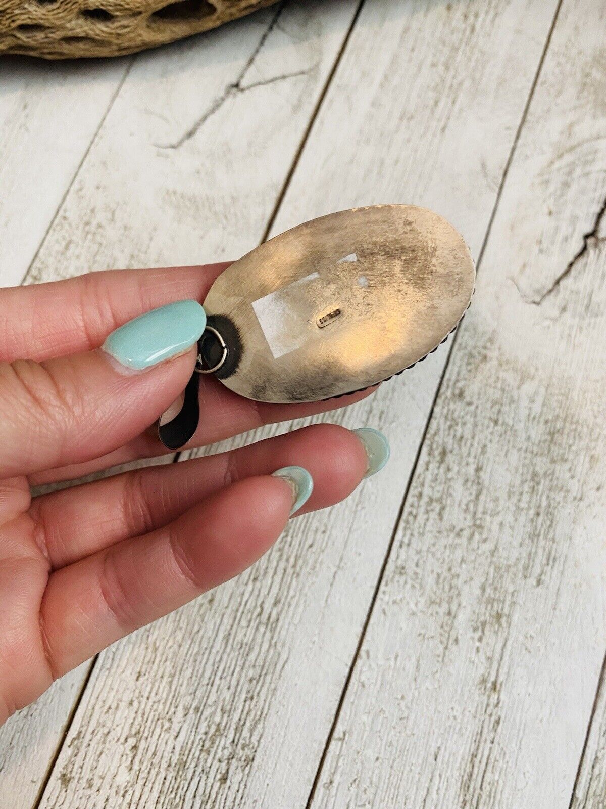 Navajo Sterling Silver & Sonoran Mountain Turquoise Pendant