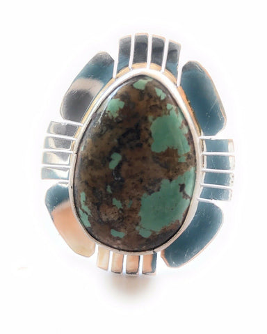 Navajo Royston Turquoise & Sterling Ring Size 6.