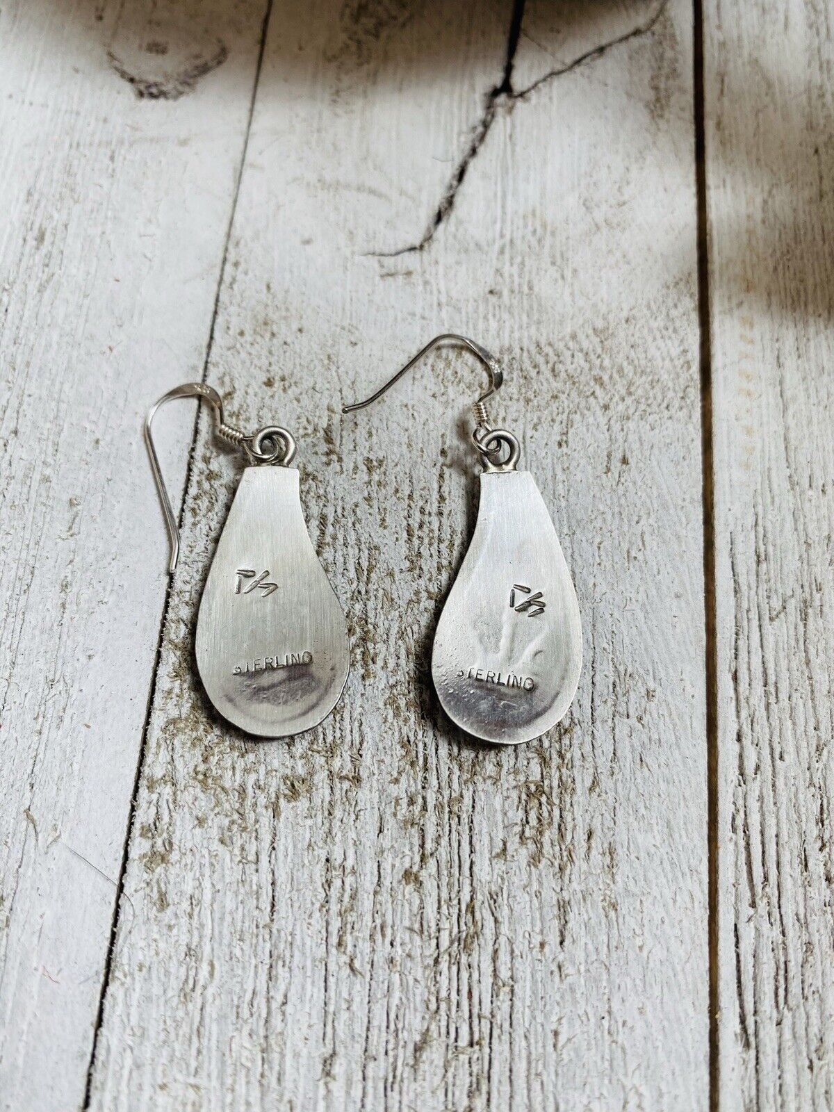 Hopi Overlaid Sterling Silver Dangle Earrings