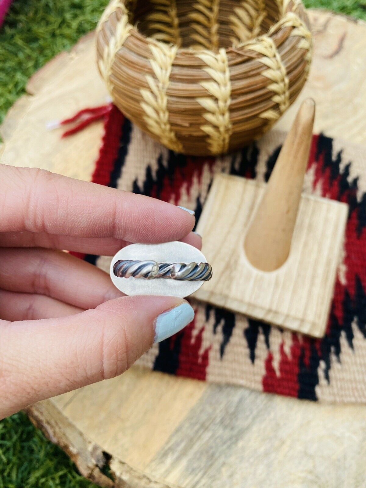 Navajo Purple Dream Mohave & Sterling Silver Adjustable Ring