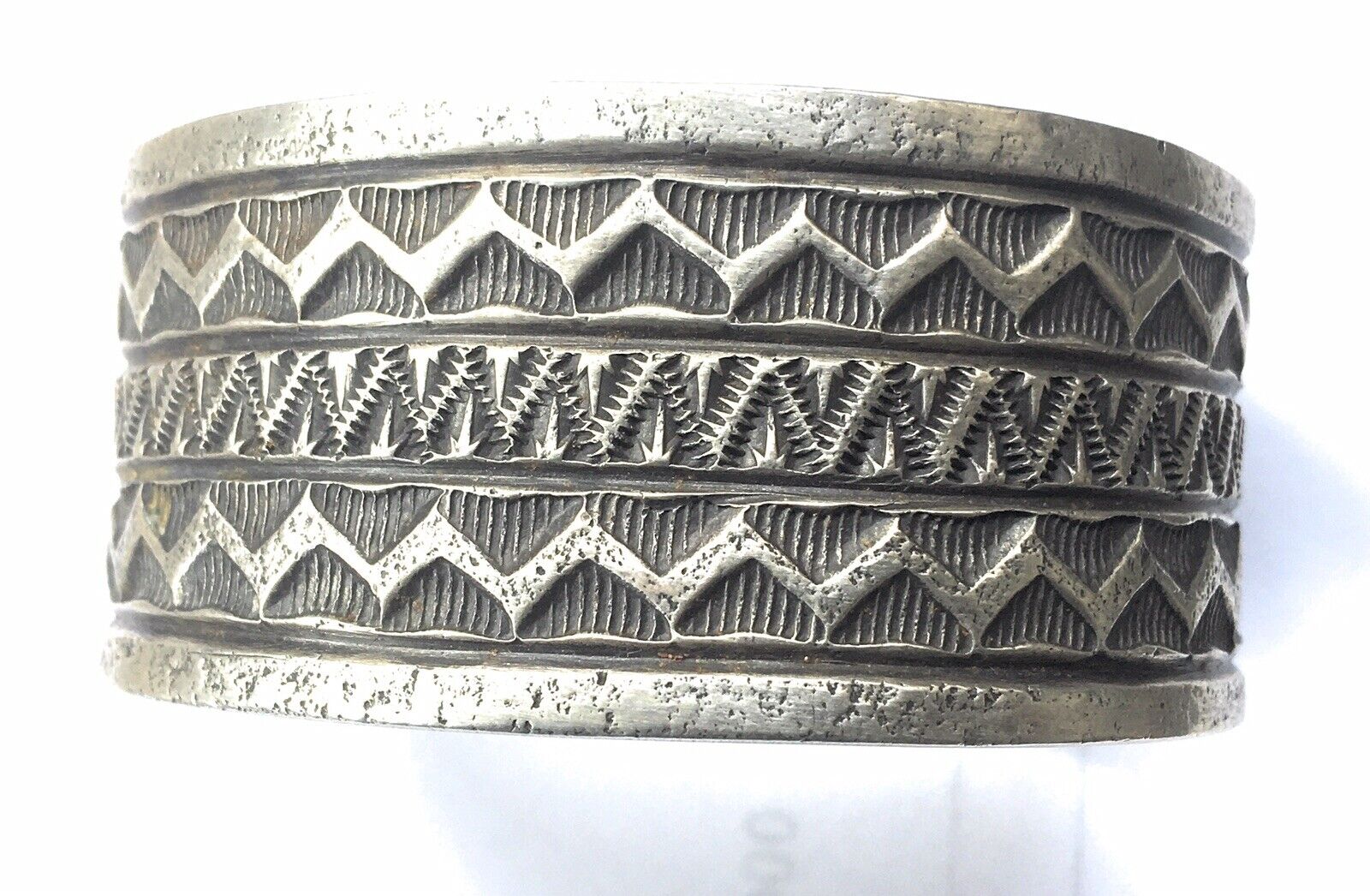 Navajo Sterling Silver Hand Made Cuff Bracelet Signed