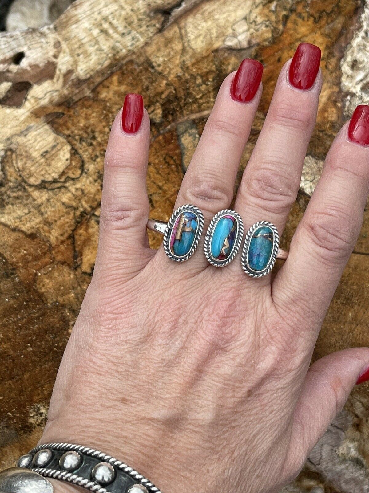 Navajo Purple Dream & Sterling  Ring Adjustable