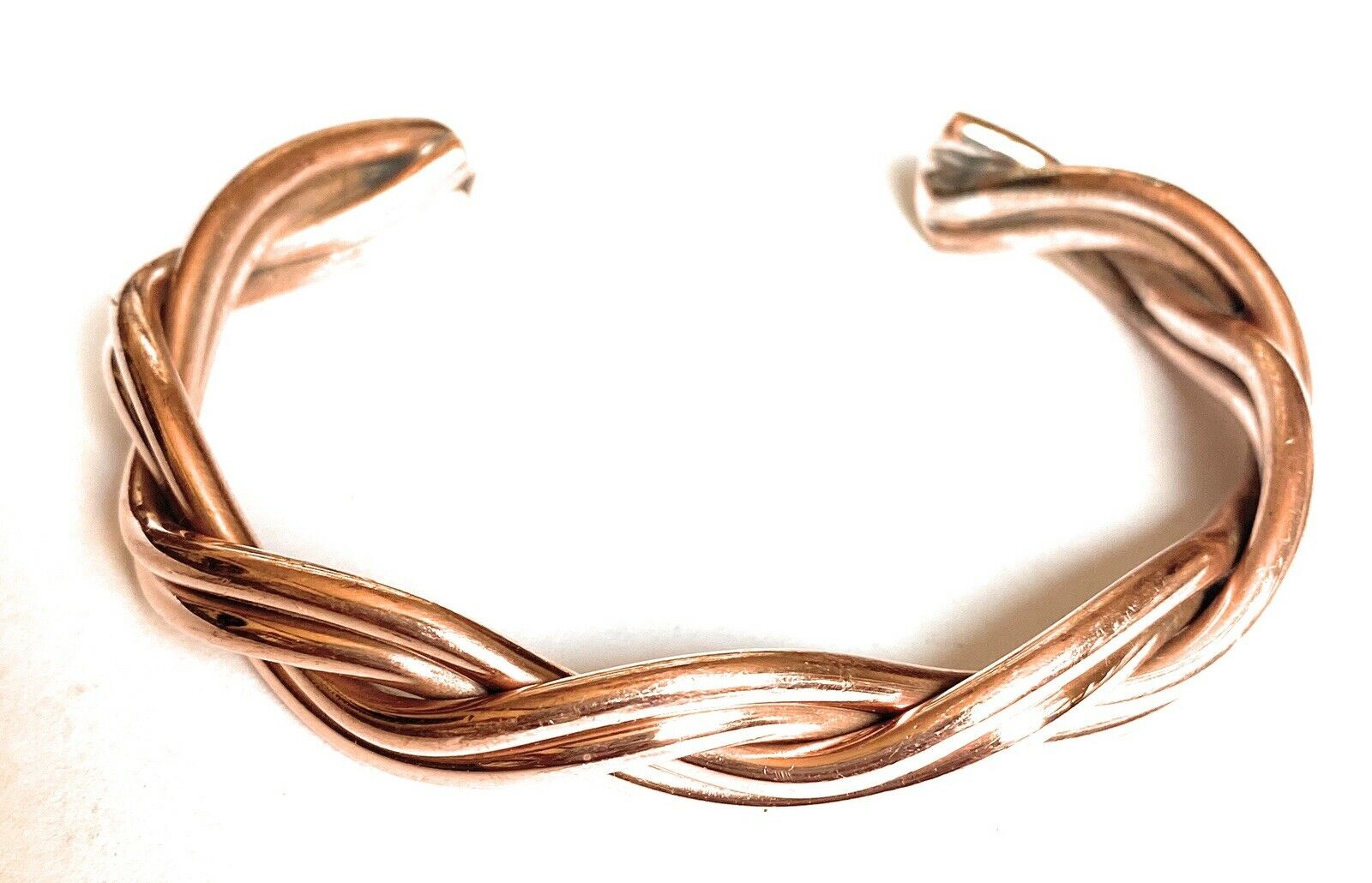 Navajo Copper Over Sterling Hand Twisted Cuff Bracelet